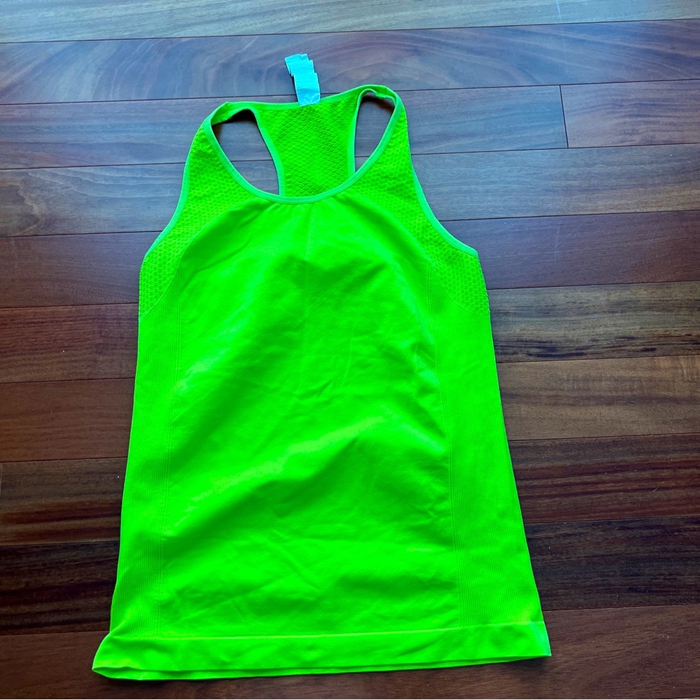 Fabletics racer back tank top yellow size M